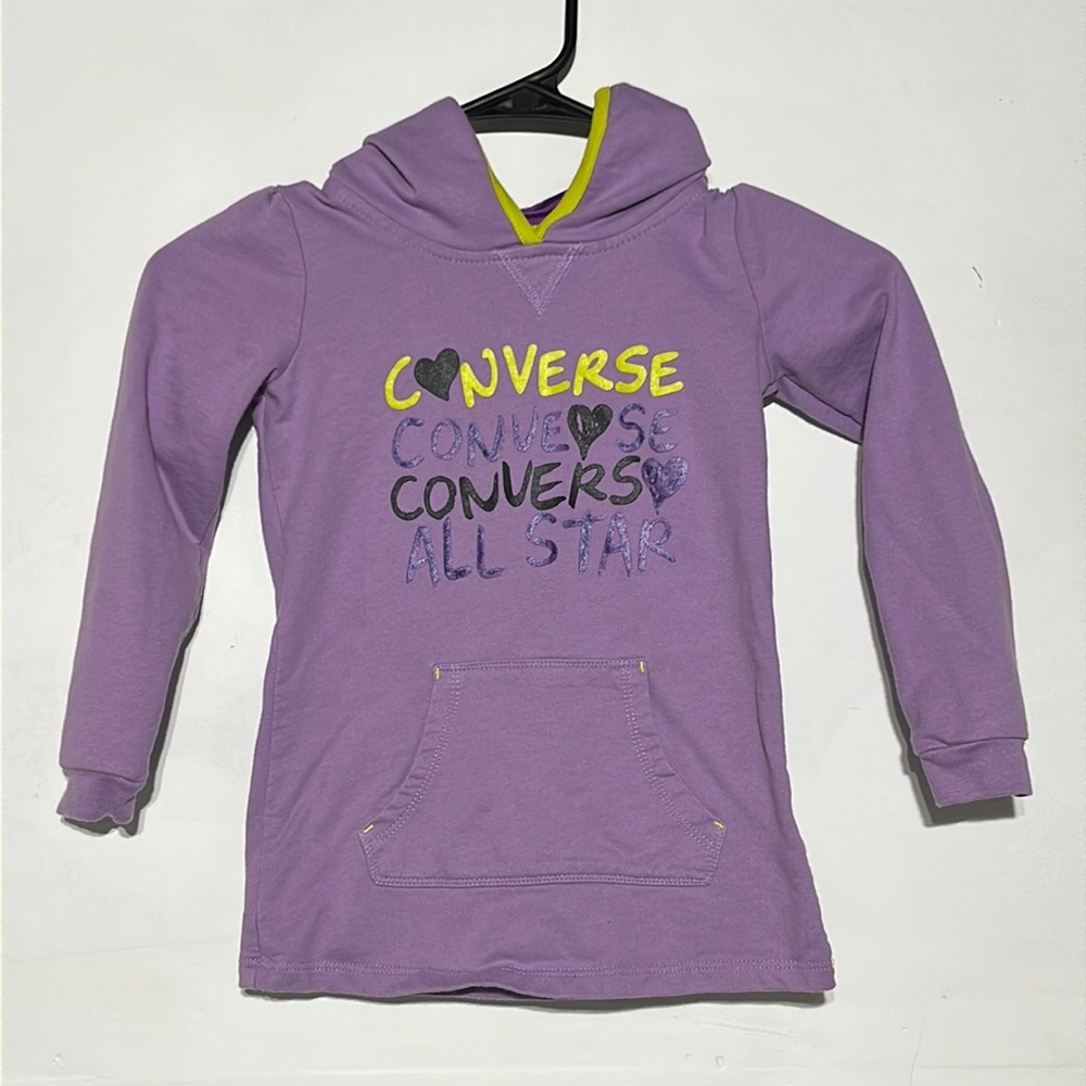 Converse All Star Girls Graphic Sweatshirt Size 4T - Picture 1 of 6